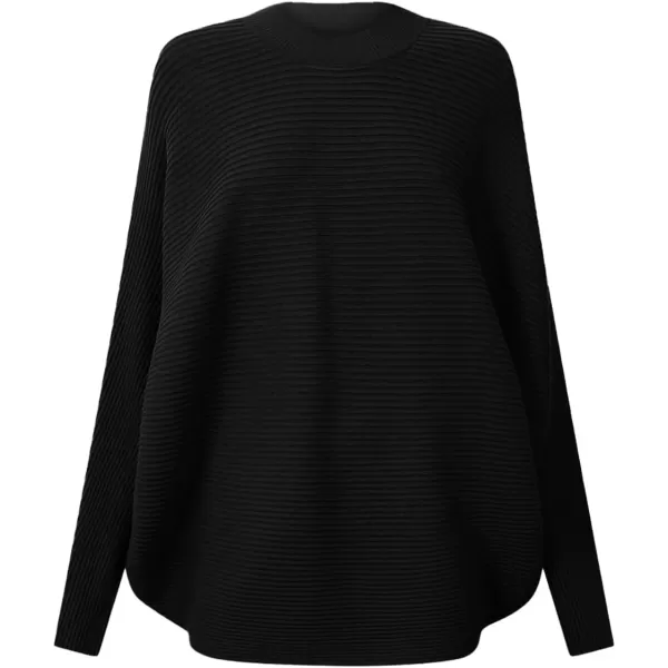 Girls Oversized Sweater Kids Fashion Batwing Sleeve Ribbed Knit Pullover Tops 5-14 Years