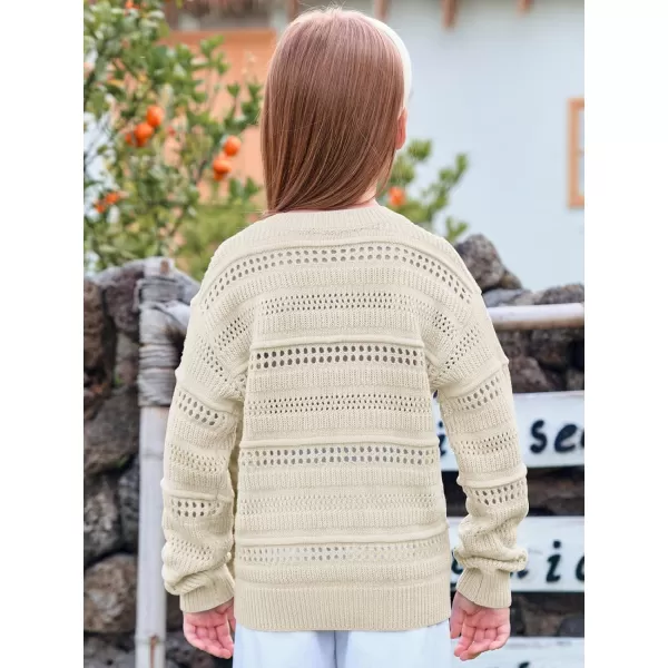 Girls Sweaters Kids Fashion Hollow Out Knit Pullover Clothes 5-14 Years