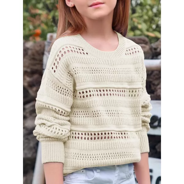 Girls Sweaters Kids Fashion Hollow Out Knit Pullover Clothes 5-14 Years