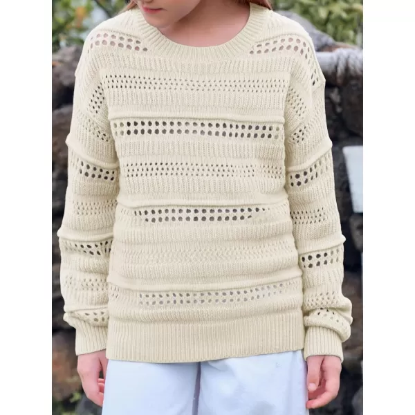Girls Sweaters Kids Fashion Hollow Out Knit Pullover Clothes 5-14 Years