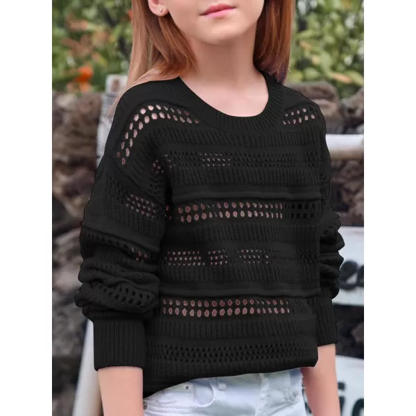 Girls Sweaters Kids Fashion Hollow Out Knit Pullover Clothes 5-14 Years