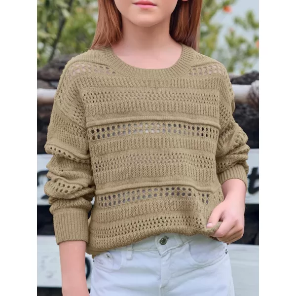 Girls Sweaters Kids Fashion Hollow Out Knit Pullover Clothes 5-14 Years