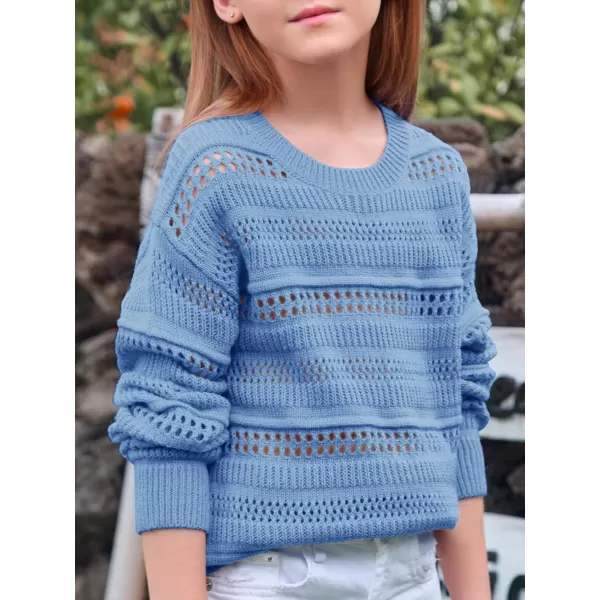 Girls Sweaters Kids Fashion Hollow Out Knit Pullover Clothes 5-14 Years