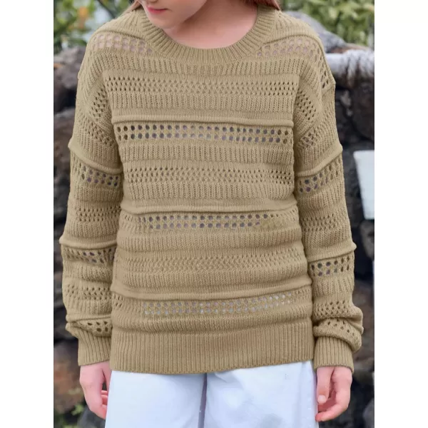 Girls Sweaters Kids Fashion Hollow Out Knit Pullover Clothes 5-14 Years