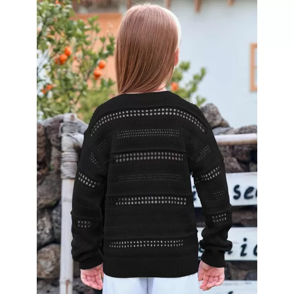 Girls Sweaters Kids Fashion Hollow Out Knit Pullover Clothes 5-14 Years