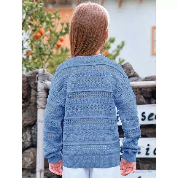Girls Sweaters Kids Fashion Hollow Out Knit Pullover Clothes 5-14 Years