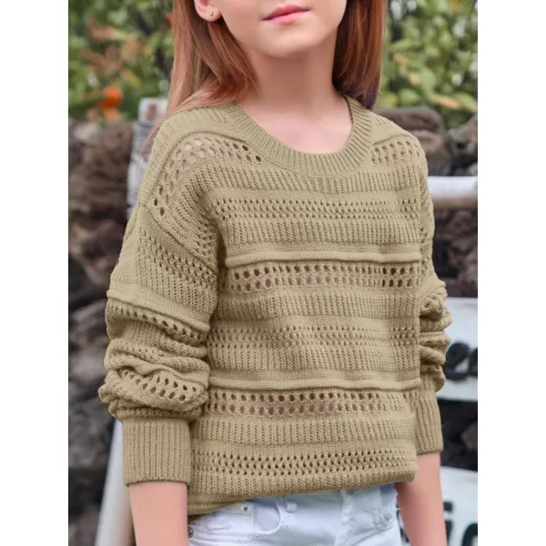 Girls Sweaters Kids Fashion Hollow Out Knit Pullover Clothes 5-14 Years