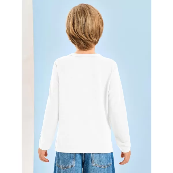 Haloumoning Boys Long Sleeve Shirts Kids Henley Neck Button Up Tshirts Lightweight Fashion Tops