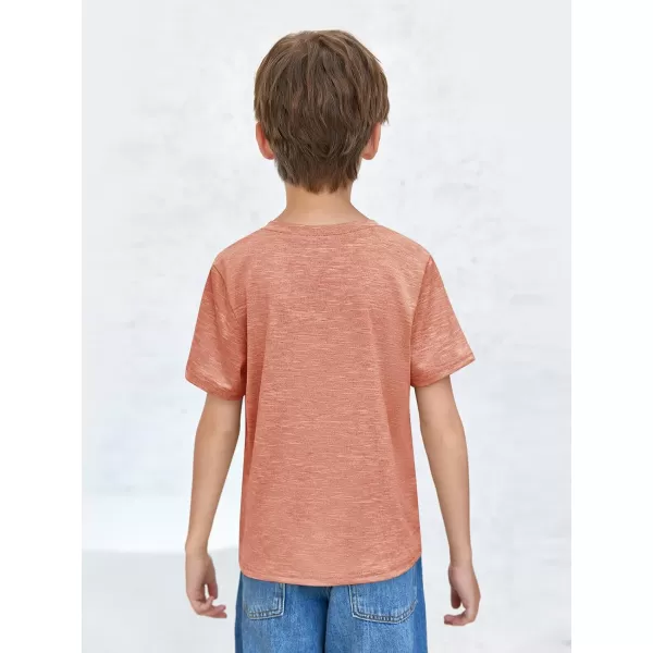 Haloumoning Boys Short Sleeve V Neck T Shirts Summer Casual Kids Soft Tshirts Basic Tees Tops 4-14 Years