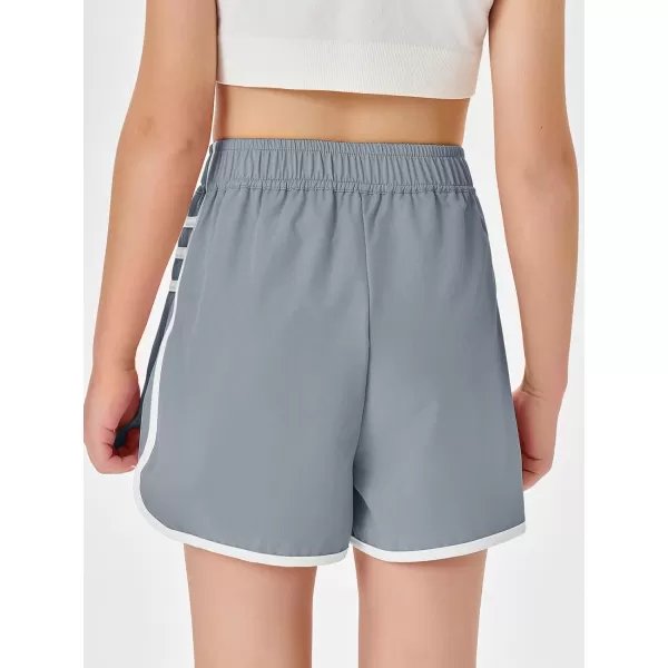Haloumoning Girls Flowy Shorts Kids Casual Elastic Waist Pleated Athletic Running Workout Dolphin Shorts