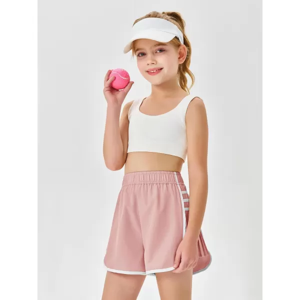 Haloumoning Girls Flowy Shorts Kids Casual Elastic Waist Pleated Athletic Running Workout Dolphin Shorts