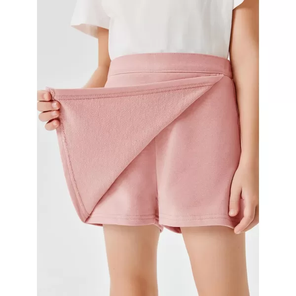 Haloumoning Girls High Waist Wrap Skorts Summer 2 in 1 Running Mini Slit Hem Skort Shorts 5-14Y