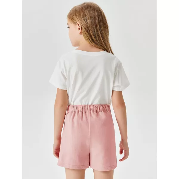 Haloumoning Girls High Waist Wrap Skorts Summer 2 in 1 Running Mini Slit Hem Skort Shorts 5-14Y