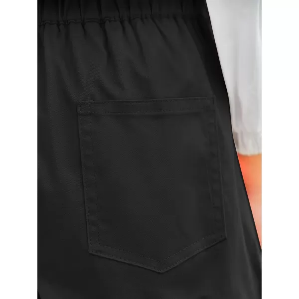 Haloumoning Girls High Waisted Shorts Summer Fashion Button Elastic Waist Shorts with Pockets 5-14 Years