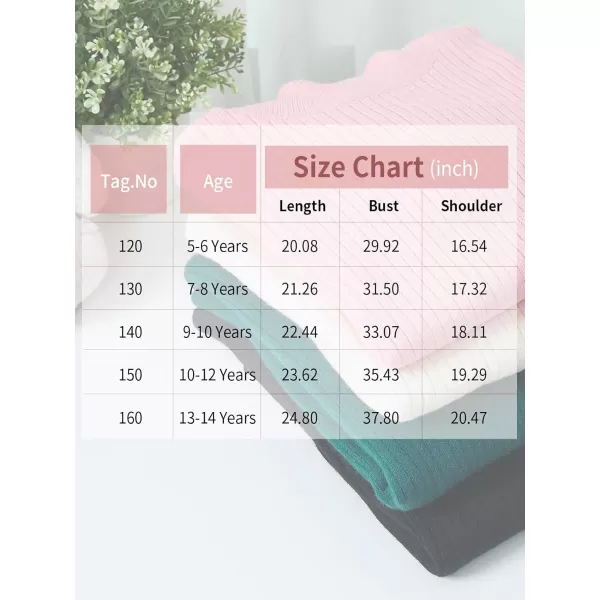 Haloumoning Girls Oversized Turtleneck Sweaters Kids Fashion Ribbed Knit Pullover Sweater Fall Clothes with Side Slit