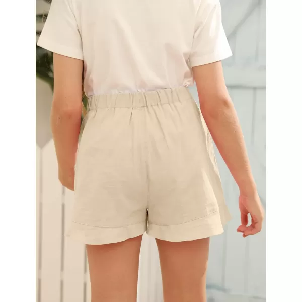 Haloumoning Girls Shorts Casual Floral Printed Short Pants Summer Ruffle Beach Shorts with Pockets Size 4-15