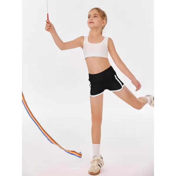 Haloumoning Girls Shorts Casual Summer Athletic Shorts Comfy High Waisted Yoga Shorts with Back Pocket