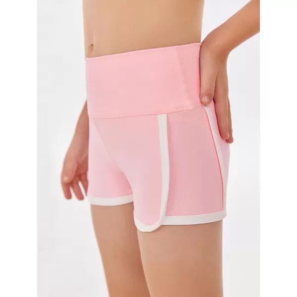 Haloumoning Girls Shorts Casual Summer Athletic Shorts Comfy High Waisted Yoga Shorts with Back Pocket