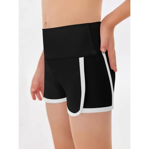Haloumoning Girls Shorts Casual Summer Athletic Shorts Comfy High Waisted Yoga Shorts with Back Pocket