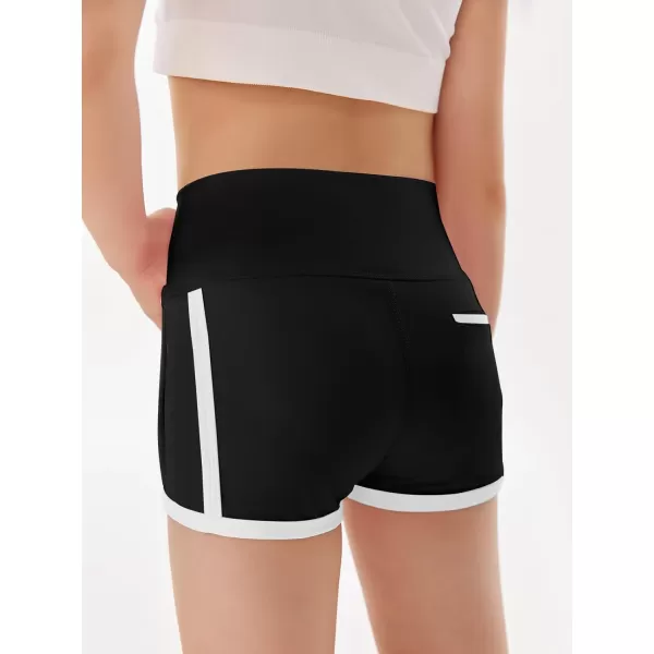 Haloumoning Girls Shorts Casual Summer Athletic Shorts Comfy High Waisted Yoga Shorts with Back Pocket