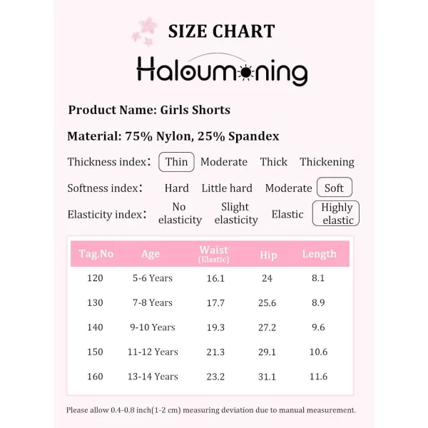 Haloumoning Girls Shorts Casual Summer Athletic Shorts Comfy High Waisted Yoga Shorts with Back Pocket