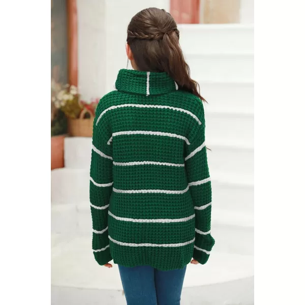 Haloumoning Girls Sweaters Button Turtle Cowl Neck Asymmetric Hem Wrap Pullover Sweaters for Girls
