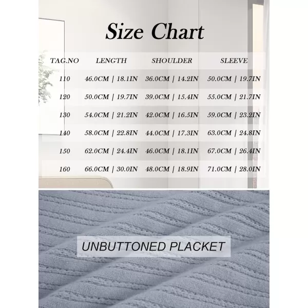 Haloumoning Kids Girls Open Front Cardigan Sweaters Long Sleeve Cable Knit Fashion Clothes with Pockets 5-14 Years