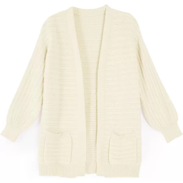 Haloumoning Kids Girls Open Front Cardigan Sweaters Long Sleeve Cable Knit Fashion Clothes with Pockets 5-14 Years