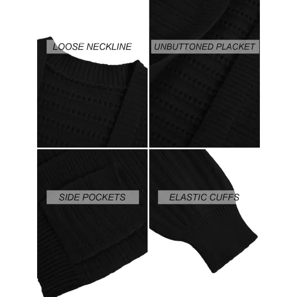 Haloumoning Kids Girls Open Front Cardigan Sweaters Long Sleeve Cable Knit Fashion Clothes with Pockets 5-14 Years