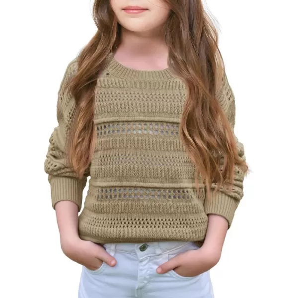 Girls Sweaters Kids Fashion Hollow Out Knit Pullover Clothes 5-14 Years