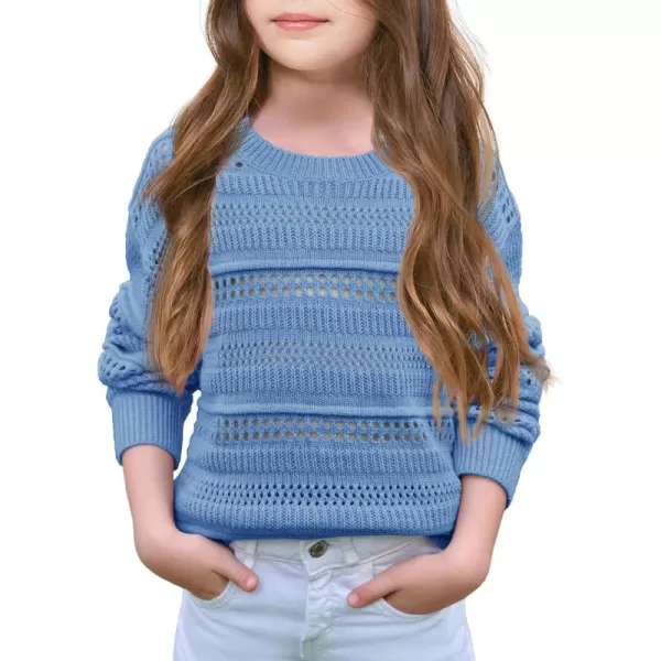 Girls Sweaters Kids Fashion Hollow Out Knit Pullover Clothes 5-14 Years