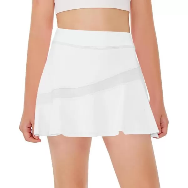 Haloumoning Girls Athletic Tennis Skirts Pleated Workout Golf Skorts with Shorts Pockets