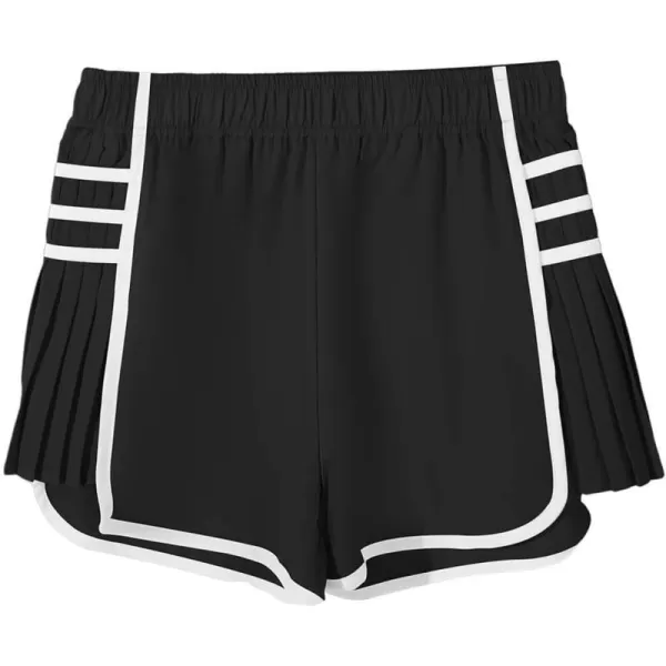Haloumoning Girls Flowy Shorts Kids Casual Elastic Waist Pleated Athletic Running Workout Dolphin Shorts