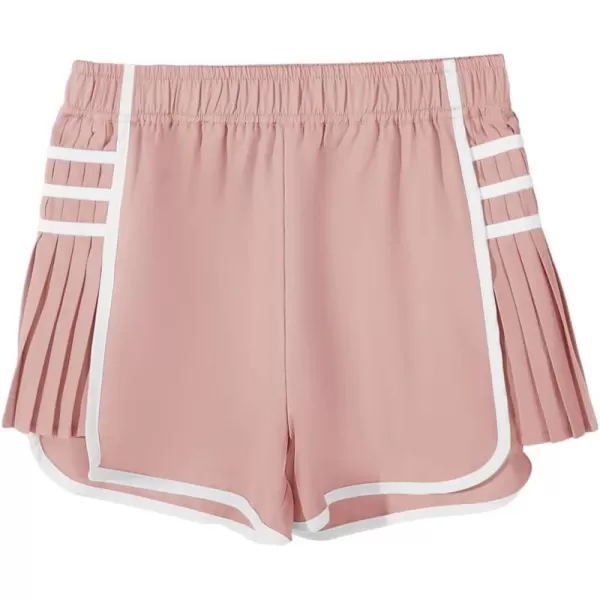 Haloumoning Girls Flowy Shorts Kids Casual Elastic Waist Pleated Athletic Running Workout Dolphin Shorts