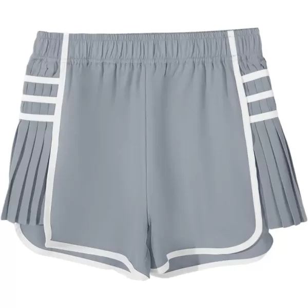 Haloumoning Girls Flowy Shorts Kids Casual Elastic Waist Pleated Athletic Running Workout Dolphin Shorts