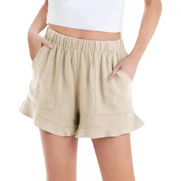 Haloumoning Girls Shorts Casual Floral Printed Short Pants Summer Ruffle Beach Shorts with Pockets Size 4-15