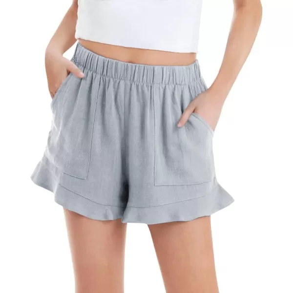 Haloumoning Girls Shorts Casual Floral Printed Short Pants Summer Ruffle Beach Shorts with Pockets Size 4-15