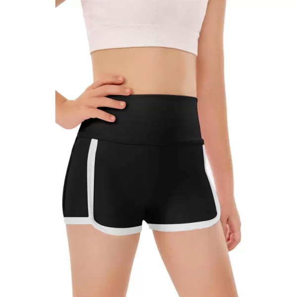 Haloumoning Girls Shorts Casual Summer Athletic Shorts Comfy High Waisted Yoga Shorts with Back Pocket