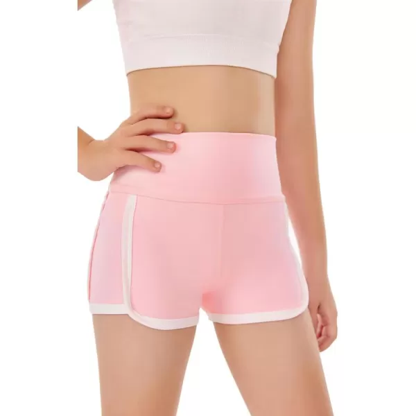 Haloumoning Girls Shorts Casual Summer Athletic Shorts Comfy High Waisted Yoga Shorts with Back Pocket