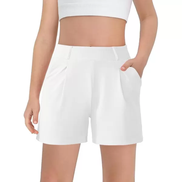 Haloumoning Girls Shorts Kids Casual High Waisted School Uniform Shorts with Pockets 5-14 Years
