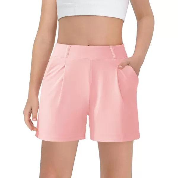 Haloumoning Girls Shorts Kids Casual High Waisted School Uniform Shorts with Pockets 5-14 Years