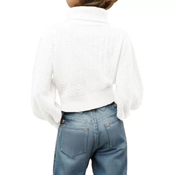 Girls Crop Turtleneck Sweaters Tops Kids Long Sleeve Fashion Cable Knit Chunky Cute Pullover Jumper Shirts 5-14 Years