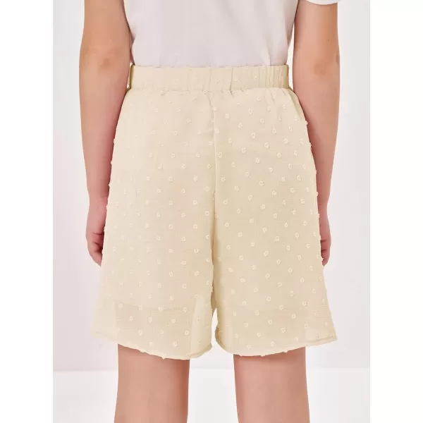 Girls Flowy Swiss Dot Skirts Shorts Kids Summer Elastic Waist Ruffle Skorts with Liner 4-14 Years