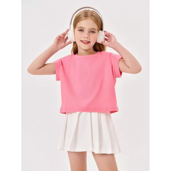 Girls Pleated Skirt Kids Cute Crossover High Waist School Uniform A-Line Skater Skirts