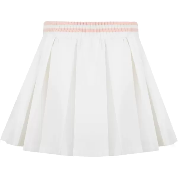 Girls Pleated Skirt Kids Cute Crossover High Waist School Uniform A-Line Skater Skirts