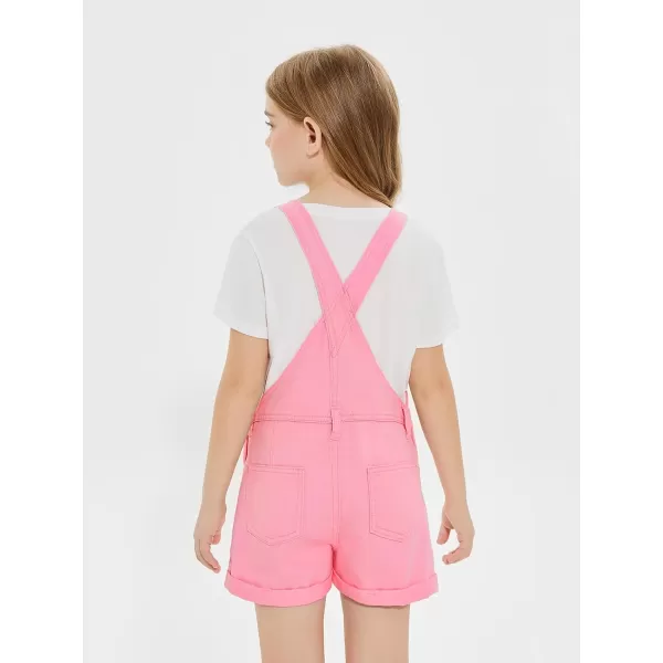 Haloumoning Girls Denim Overalls Kids Summer Sleeveless Rompers Overall Shorts 5-14 Years