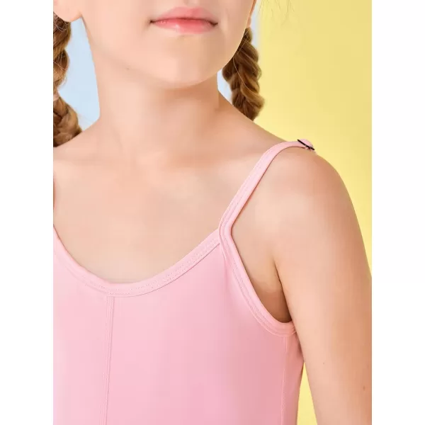 Haloumoning Girls Flare Jumpsuit Spaghetti Straps Dance Unitard Romper Kids Casual Playsuit