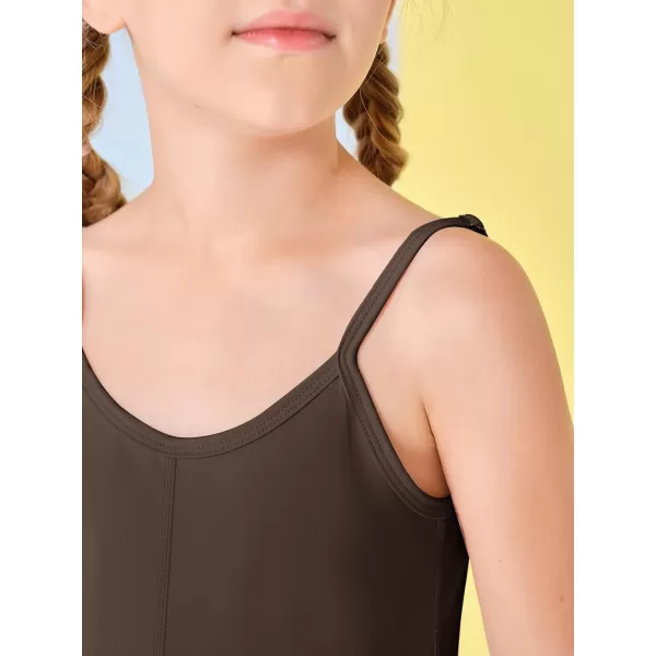 Haloumoning Girls Flare Jumpsuit Spaghetti Straps Dance Unitard Romper Kids Casual Playsuit