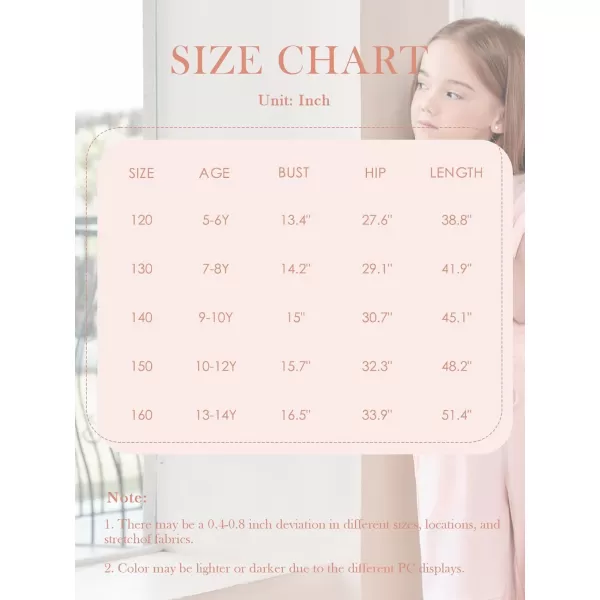 Haloumoning Girls Jumpsuits Kids Fashion Crewneck Elastic Waist Long Pants Rompers with Pockets 5-14 Years