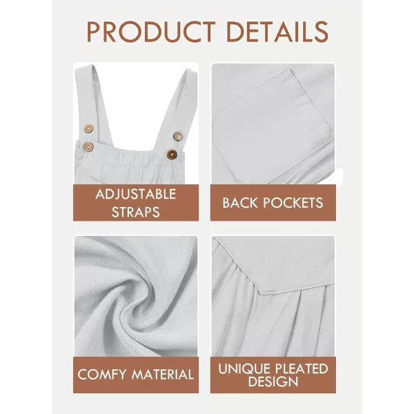 Haloumoning Girls Overalls Kids Casual Sleeveless Wide Leg Jumpsuit Loose Rompers with Pockets 5-14 Years